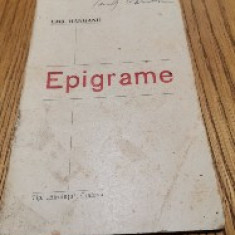 EPIGRAME - Emil Hanganu - Editura Tip. Biruinta, Craiova, F. An, 32 p.