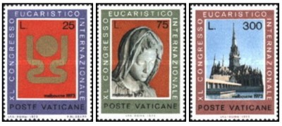 Vatican 1973 - 40-lea Congres International Eucaristic, serie neuzata foto