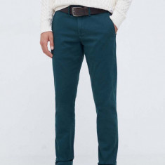 Pepe Jeans pantaloni barbati, culoarea verde, cu fason chinos