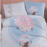 Lenjerie de pat pentru copii , model Bambi bumbac ranforce, 4 piese
