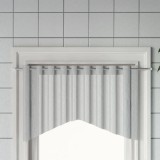 Șine pentru perdele 2 buc, alb și argintiu, 90-130 cm, aluminiu