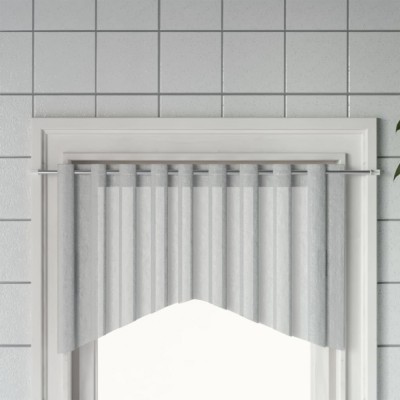 vidaXL Șine pentru perdele 2 buc, alb și argintiu, 90-130 cm, aluminiu foto