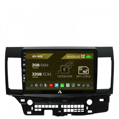 Navigatie Mitsubishi Lancer (2007-2016), Android 12, E-Octacore 2GB RAM + 32GB ROM, 10.1 Inch - AD-BGE10002+AD-BGRKIT269 foto