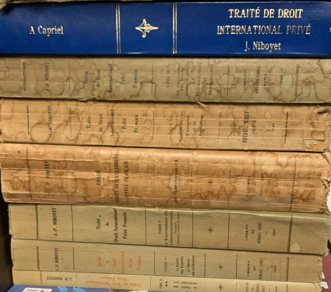 DROIT INTERNATIONAL PRIVE FRANCAIS - J.P. NIBOYET 7 VOLUME