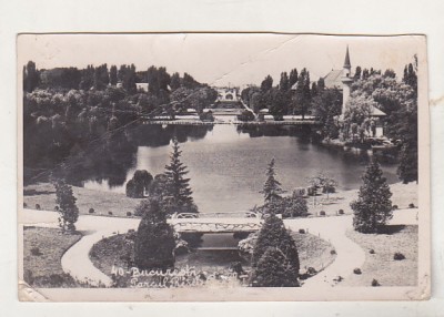 bnk cp Bucuresti - Parcul Regele Carol I - uzata 1938 - decupata foto
