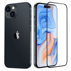 Folie de protectie Ecran ESR Armorite pentru Apple iPhone 15 Plus, Sticla Securizata, Full Glue, Neagra