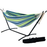 Set Hamac cu Suport inSPORTline Novelstalk, 260x107x100 cm, 120kg, Bumbac/Poliester, Exterior/Interior, Montare Rapida, Geanta Transport