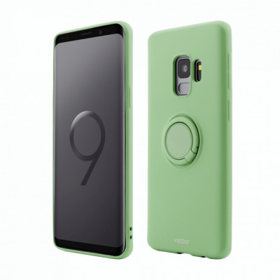 Husa Vetter pentru Samsung Galaxy S9, Soft Pro with Magnetic iStand, Verde foto