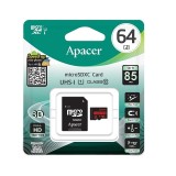 Cumpara ieftin MicroSDXC Card Apacer 64 GB clasa 10 UHS-I cu adaptor, 85MB/s
