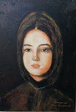 Tablou fata semnat Cimpoesu dupa Grigorescu., Portrete, Ulei, Realism