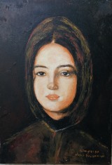 Tablou fata semnat Cimpoesu dupa Grigorescu.