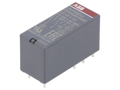 Releu electromagnetic DPDT 48VDC 8A 250VAC PCB foto