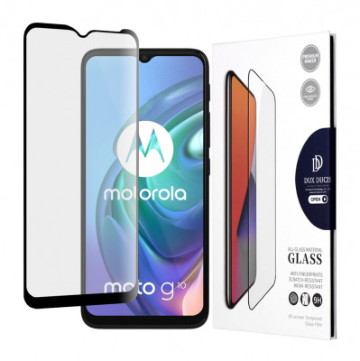 Folie pentru Motorola Moto G10 / G20 / G30 / G9 Play / E7 Plus, Dux Ducis Tempered Glass, Black foto