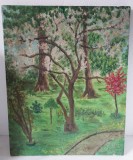Tablou original &ndash; &bdquo;Magnolia&rdquo;, Baia Mare, 1980, 50x40 cm