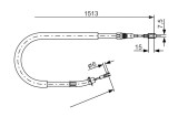 BOSCH 1 987 477 852 Cablu, frana de parcare