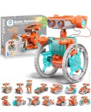Jucarie educativa robot STEM, Sillbord RB06, 15 in 1, motor solar + baterii, dublă tracțiune, varsta 8+