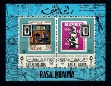 Ras al Khaima 1968 - Jocuri Olimpice, timbru pe timbru, colita n
