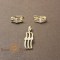 Set cercei si pandantiv model serpuit cu zirconia - placat 14k