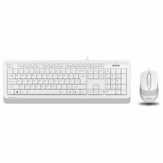 Kit TASTATURA si Mouse cu fir A4TECH Fstyler alb F1010-W foto