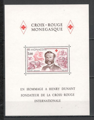 Monaco.1978 150 ani nastere H.Dunant:Crucea Rosie-Bl. SM.630 foto