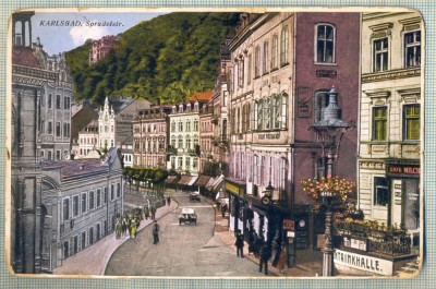 AD 333 C. P. VECHE - KARLSBAD -SPRUDELSTR. -CEHOSLOVACIA-CIRCULATA1932-BUCURESTI foto