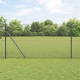 Gard de S&acirc;rmă Sudată Gri, 1.4 x 10 m din Oțel