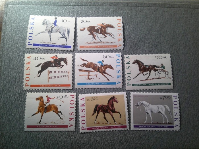Serie Polonia 1967 - Cai , 8 valori