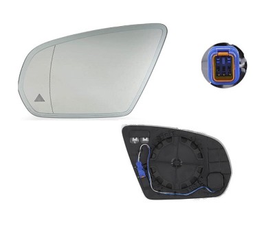 Geam oglinda exterioara cu suport fixare Mercedes Clasa C (W205), 01.2014-; Clasa S (W222), 08.2013-08.2017; Clasa S (W222), 06.2017-, partea Stanga, foto