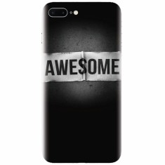 Husa silicon pentru Apple Iphone 8 Plus, Awesome Label Dark foto