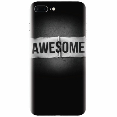 Husa silicon pentru Apple Iphone 7 Plus, Awesome Label Dark foto