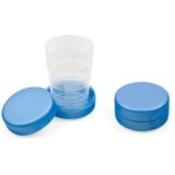 Pahar pliabil cu capac, 145 ml, albastru, CMCLASS