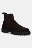 BOSS botine din piele &icirc;ntoarsă 50552572 culoarea maro, Julyo
