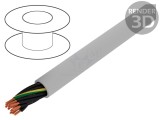 Cablu JZ-603 4G0,75mm2 neecranat 300V,500V Cu litat gri