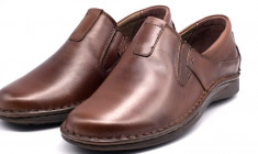 Pantofi Casual Barbati din piele cu elastic VIC2140 foto