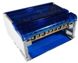 Distribuitor conexiuni 4 poli cu 11 gauri 125A 500V 100x51x88mm prindere pe sina DIN