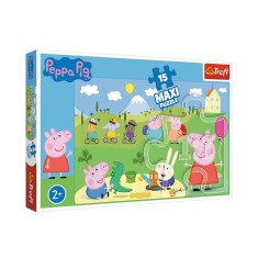 Puzzle Trefl 15 Maxi Peppa Pig O zi fericita