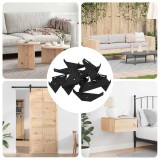 vidaXL Bracket de Colț 12 pcs Negru 138,5 x 50,5 x 16 mm Fier 864823