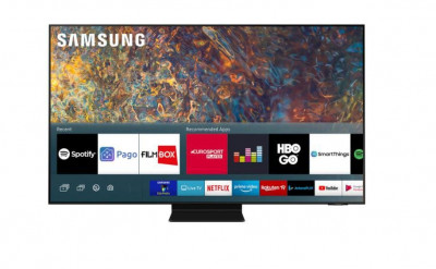 Televizor, Samsung, SM, QE65QN90AATXXH, 2021, 163CM, NEO QLED, Smart TV, 4K, Negru, Plat, Tizen, Mirroring iOS, Android, Neo Quantum Processor 4K, HDR foto