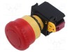 Comutator de siguranță IDEC 22mm roșu LED IP65 2 poziții
