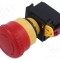 Comutator de siguranță IDEC 22mm roșu LED IP65 2 poziții