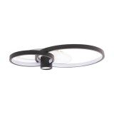 Plafoniera Horus LED 65W IP20, negru+auriu, Erste