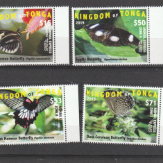 Tonga 2015-Fauna,Fluturi,serie 4 valori,(partea a I-a),dant,,MNH,Mi.2044-2047