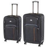 TraveLux Light IV gurul&oacute;s bőr&ouml;nd szett fekete