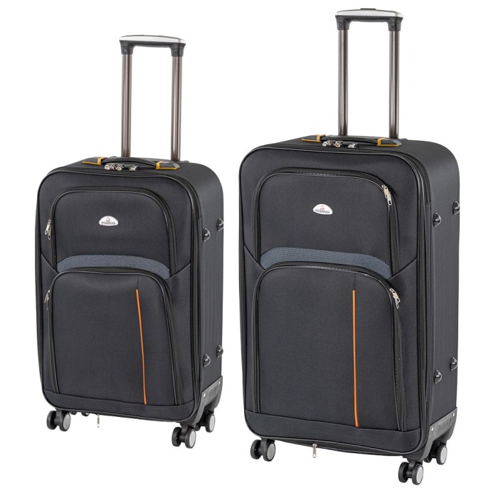 TraveLux Light IV gurul&oacute;s bőr&ouml;nd szett fekete