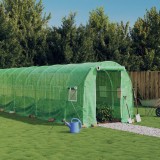 Seră cu cadru din oțel, verde, 28 m&sup2;, 14x2x2 m