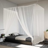Plasa Tantari Suspendata vidaXL, 220x150x180cm, 156 ochiuri/cm&sup2;, Poliester, Alba, Protectie Insecte, Interior Spatios, Montaj Facil