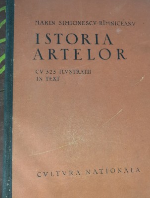ISTORIA ARTELOR MARIN SIMIONESCU RIMNICEANU foto