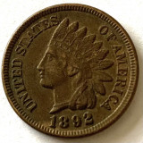 AMERICA 1 CENT 1892, ( INDIAN HEAD,), KM#90a