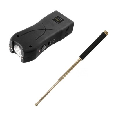 Set format din Electrosoc cu lanterna tw 398 si baston 65 cm auriu mse-282 foto