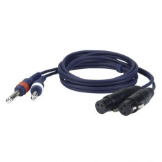 Cablu audio 2 Jack 6.3 mono la 2 XLR mama DAP Audio FL-43150-1.5m foto